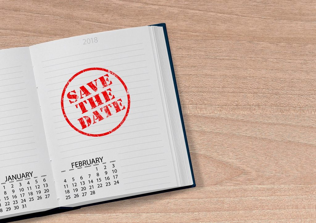 calendar, book, 2018